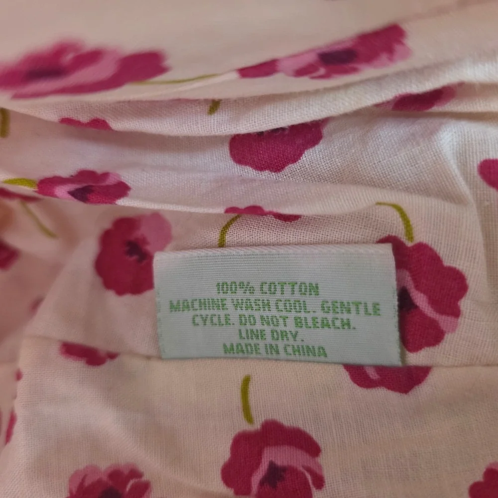 Vera Bradley Symphony in Hue Floral Quilted Cotton Shoulder Bag Pink Green